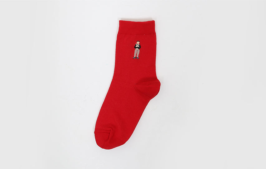 RED GENTLEMAN SOCKS