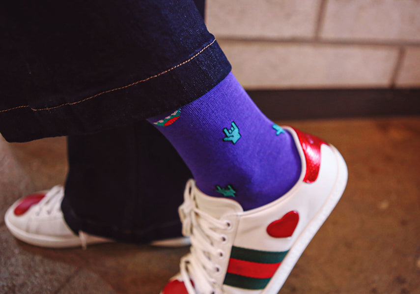 PURPLE ROCK SOCKS