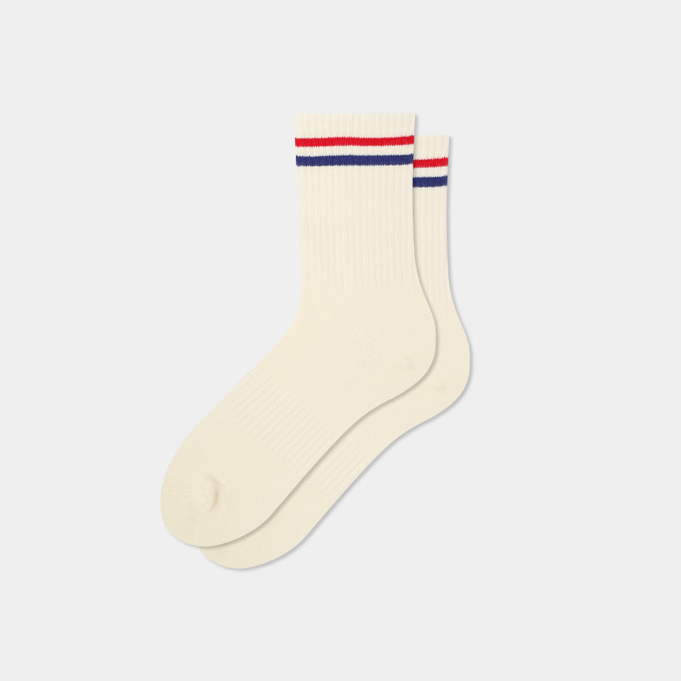 WHITE STRIPES 3 PAIR PACK SOCKS