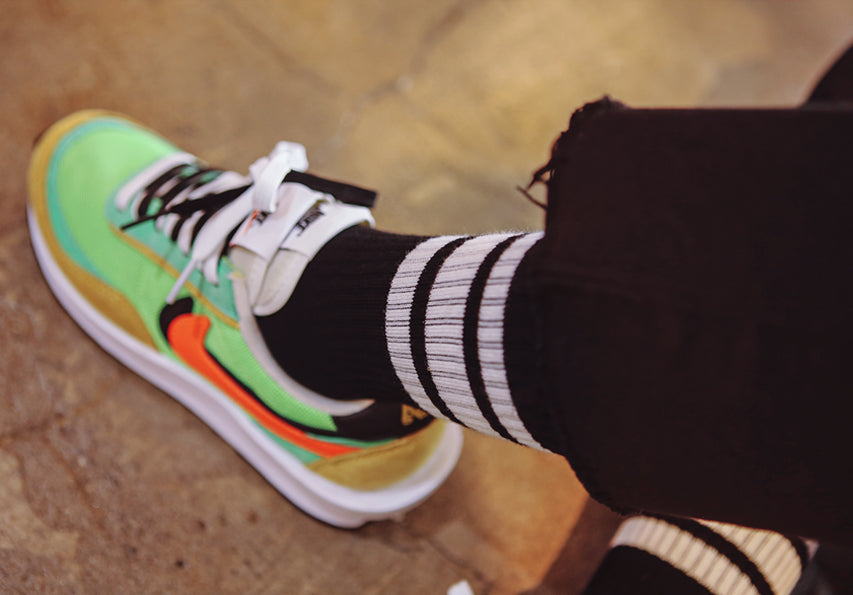 BLACK CLASSIC STRIPE SOCKS