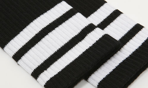 BLACK CLASSIC STRIPE SOCKS