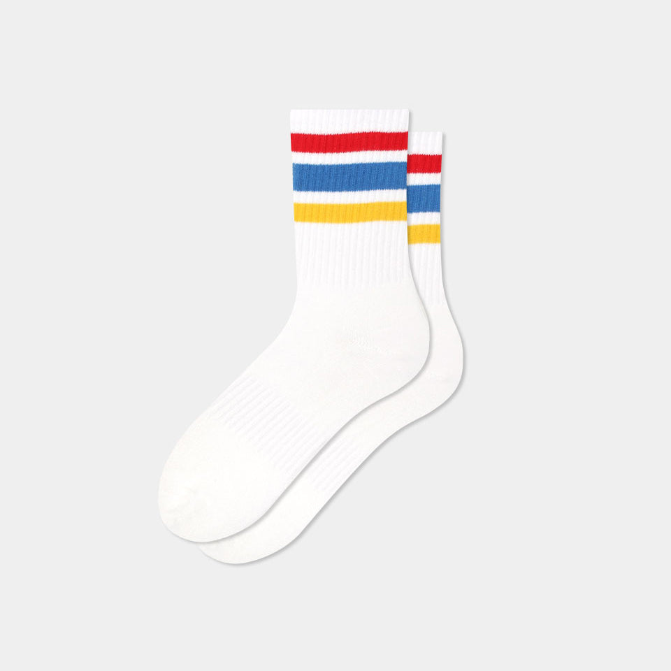 WHITE STRIPES 3 PAIR PACK SOCKS