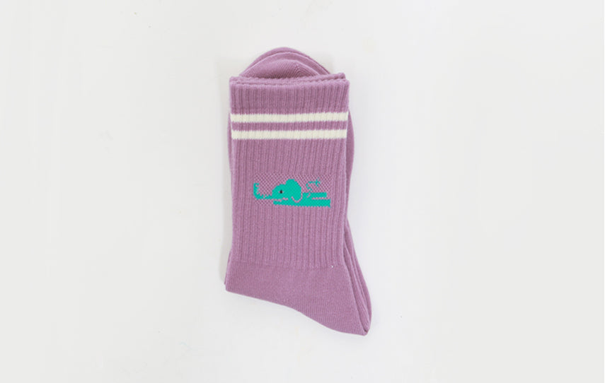 VIOLET ELEPHANT SOCKS