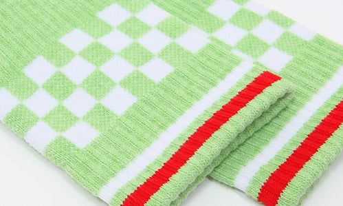 GREEN CHECKER SOCKS