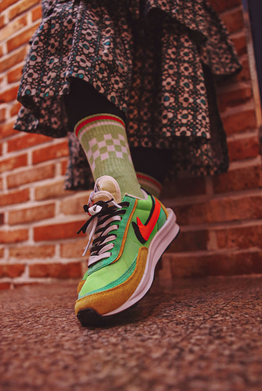 GREEN CHECKER SOCKS