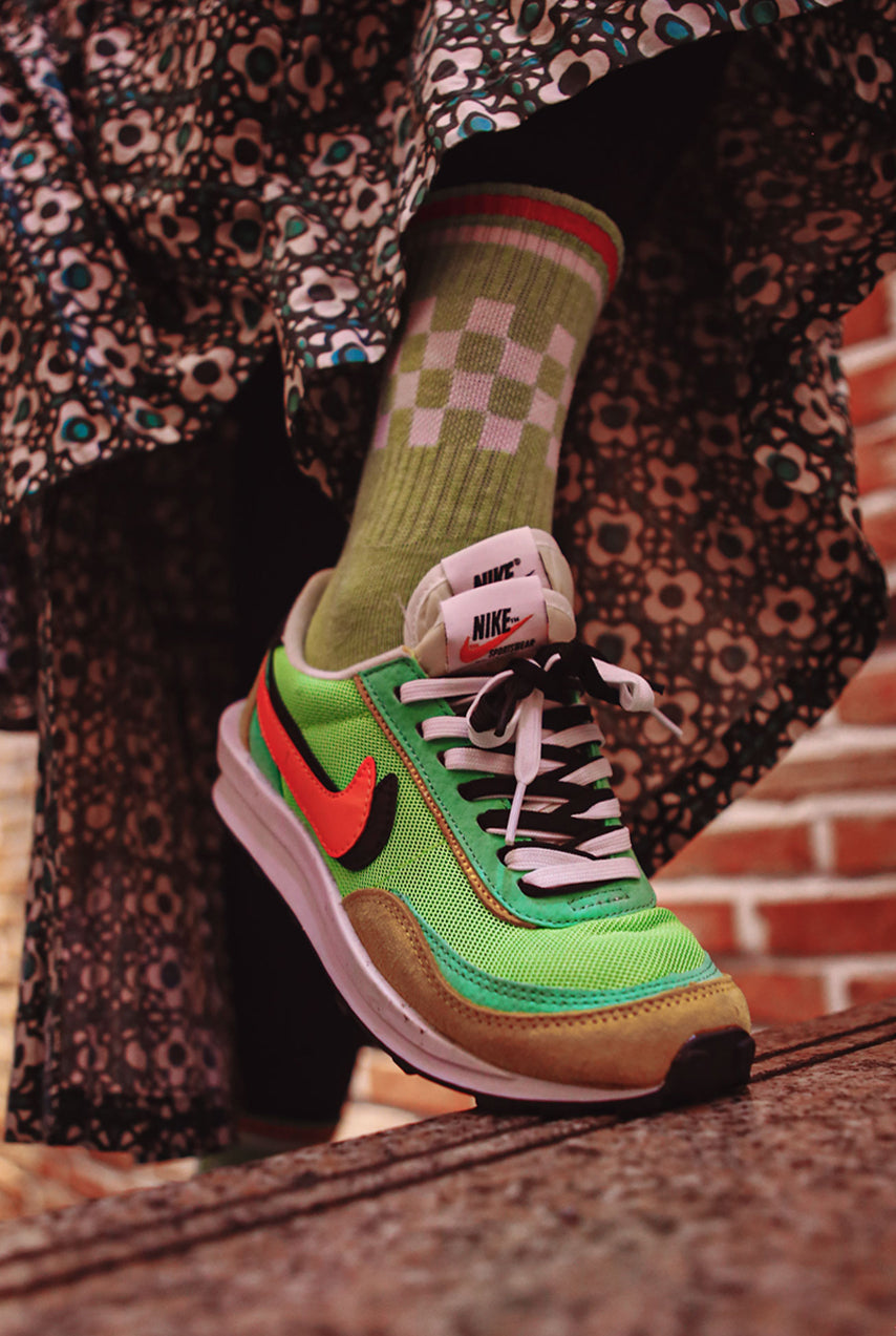 GREEN CHECKER SOCKS