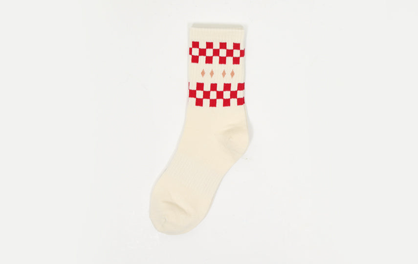 RED CHECKER SOCKS