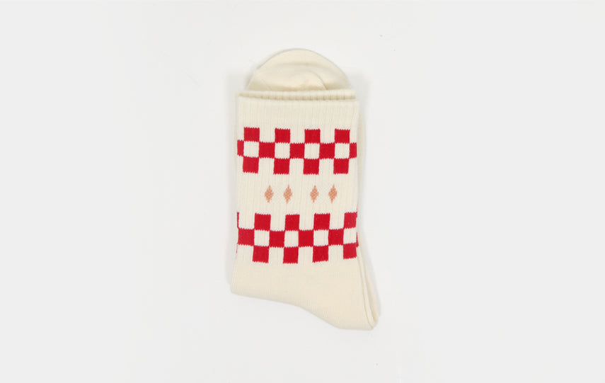 RED CHECKER SOCKS